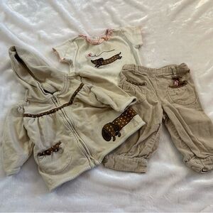 Gymboree dachshund dog set lot